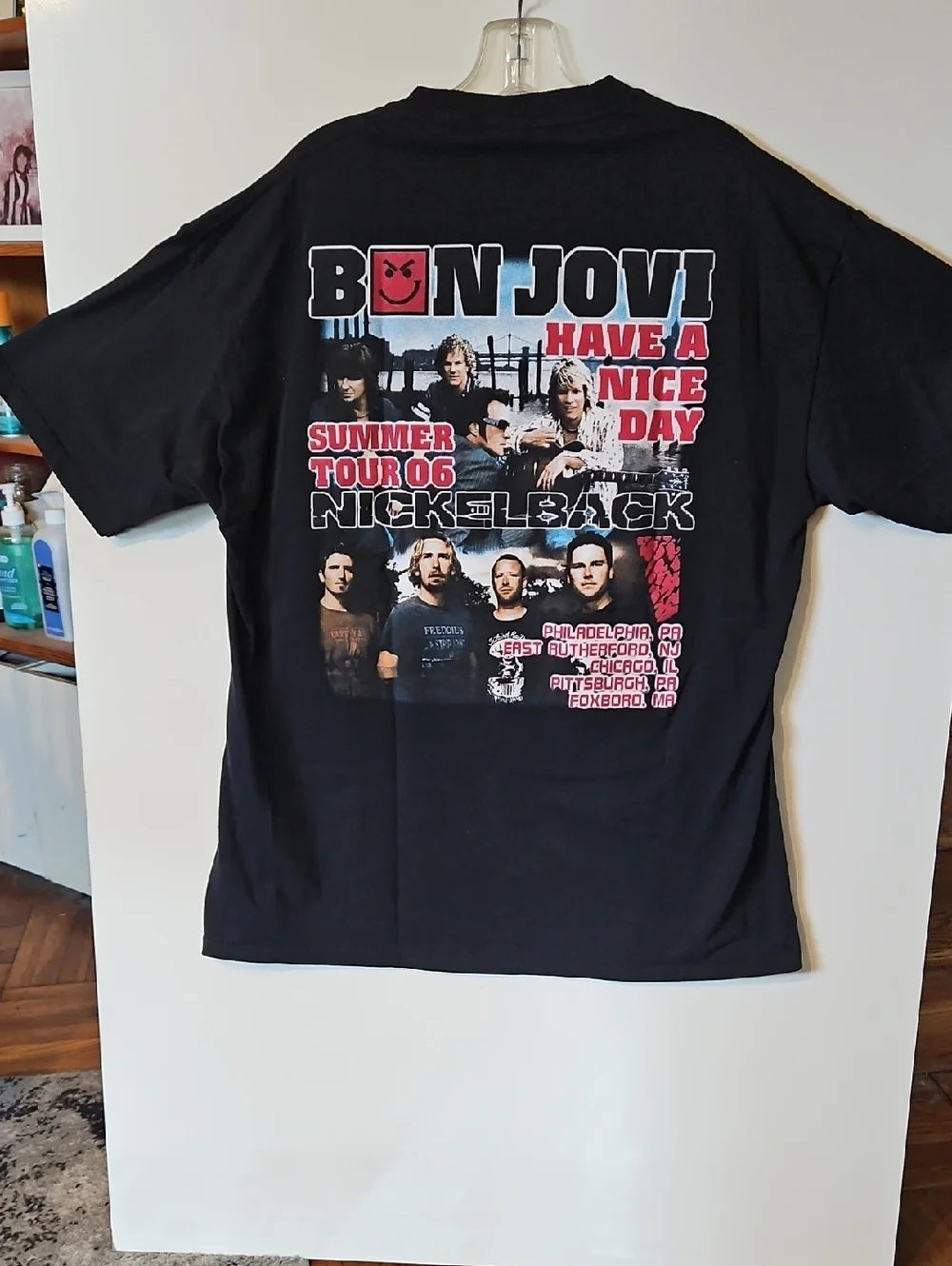 Bon Jovi Have a nice day Tour 2006 Nickelback Black Short Sleeve Concert Tee XL - Picture 5 of 9